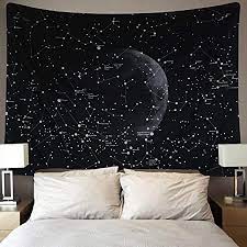 High quality polyester fabric, one side printing. Amazon Com Glow In The Dark Constellations Tapestry Moon Tapestry Blacklight Wall Hanging Tapeatry For Bedroom Dorm Living Room 50 X 60 Everything Else
