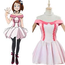 Boku No Hero Academia The Movie Futari No Hero Boku No Hero Academia The Movie Futari No Hero Uraraka Ochako Cospla Cosplaysky Fr Anime Bokuno My Hero Academia Costume Cosplay Outfits Pink Dress Suits