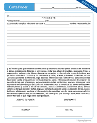 Varios modelos de ejemplo actualizados y plantilla en blanco en formato word. Ejemplos De Carta Poder