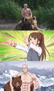 Ps i suppose he's riding a bear through alaska. Putin San Animememes