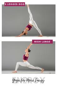 Include Three Legged Dog And High Lunge In Your Morning Yoga Check Out Our Yoga Flow For More Energy In The Morning Morning Yoga Restorative Yoga Yoga Help
