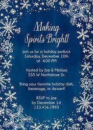 Painted Snowflakes Holiday Party Invitation In 2020 Holiday Party Invitations Holiday Parties Party Invitations