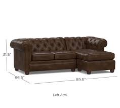 Spacious and sophisticated, chaise lounges bring relaxation to a whole new level. Chesterfield Roll Arm Leather Sofa Chaise Sectional Pottery Barn