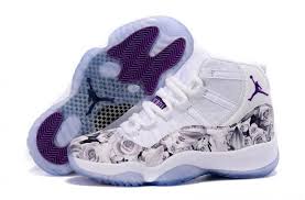 Air Jordan 11 Gs Floral Flower White Purple For In 2020 Air Jordans New Jordans Shoes Michael Jordan Shoes
