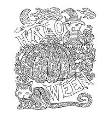 Day002 sam freakcastle on deviantart halloween. Creepy Adult Coloring Pages Vector Images 56