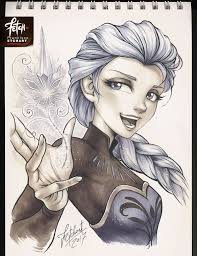 Drawing still water is just a matter of learning how to draw reflections and using your pencil stroke to show direction. Queen Elsa By Franciscoetchart Deviantart Com On Deviantart Disney Art Drawings Disney Art Disney Fan Art