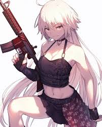 You can also upload and share your favorite anime girls with gun hd wallpapers. Fate Gun Order Owo Follow Beautiful Anime Pic Facebook
