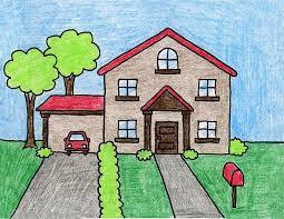 How To Draw A House Art Projects For Kids Learn to draw a lion easy step by step for kids with colouring the lion picture in simple steps. how to draw a house art projects for kids