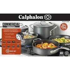 Calphalon 13 Piece Commercial Cookware Set Hard Anodized Cookware Calphalon Cookware Cookware Set