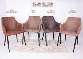 Magnifiquement recouvert d'un cuir brun chocolat souple et respirant. Zarah Simili Cuir Fauteuil Diner Chaise Marron Chocolat Latte Moka Eiffel Gb Ebay