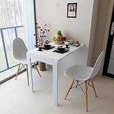 Amazon Com Isasar Wall Mounted Folding Table Space Saver Fold Out Convertible Desk White Gatewa Wall Mounted Folding Table Wall Mounted Table Folding Table