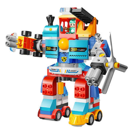Bộ lắp ráp cao cấp mô hình robot và 6 xe chiến đấu 172pcs CY588780 C402