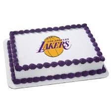 Get the best deals on lakers jerseys. Cakesupplyshop Nba La Lakers Cake Decoration Edible Frosting Photo Sheet Walmart Com Walmart Com