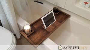 Wood soak tub accessories tray simple. Do It Yourself Woodworking Plans To Build A Wooden Rustic Bathtub Caddy Tray Step By Step Instruction Rustic Bathtubs Rustic Woodworking Woodworking Projects