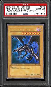 Price not currently available, check back for updates. 2002 Yu Gi Oh Legend Of Blue Eyes White Dragon Red Eyes Blue Dragon 1st Edition Psa Cardfacts