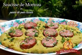 Saucisse De Morteau Et Puree De Pois Casses Petits Plats Entre Amis Recettes Pois Casses Recettes De Cuisine Pois Casses