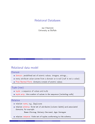 Relational Databases Relational Data Model Domain