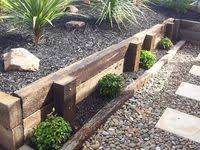 Gravel walkway ideas from earthy gardens style | gravel. 39 Gravel And Sleeper Garden Ideas Garden Design Garden Backyard Landscaping