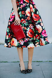 Black And White Polka Dot Midi Skirt Fifties Floral Fashion Black Pleated Midi Skirt Polka Dress