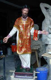 Vasta gamma di statue sacre da collezione on line! San Filippo Neri Scultura Sacra In Resina Dipinta