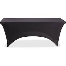 Iceberg Ice16521 Stretch Fabric Table Cover 1 Each Black Table Covers Vendor Table Cover