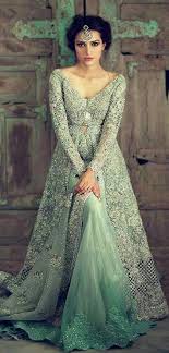 Mint Green Lengha Stunning Pakistani Bridal Dresses Indian Outfits Bridal Dresses