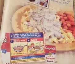 Added 1 can of undiluted beef consomme soup. Campbell S Speedy 2 Step Beef Stroganoff Campbells Stroganoff Recipe Yummy Eats Stroganoff Recipe