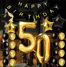 You don't need to hire an interior designer to make a big statement at your next party. Amazon Com 50th Birthday Decorations Party Supplies Party Favors Accessories Great For Men And Women S 50th Birthday Party Anniversary Includes A 50th Birthday Decor Banner 22 Gold Black Balloons Pack