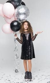 Black 12 Year Old Dresses Formal Festive Black Dress With Shaggy Paettes For Girl 3 12 Years Old Black Dress Festive Gir In 2020 Girls Christmas Dresses Girls Party Dress Disco Dress