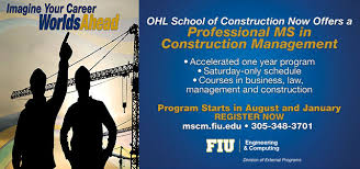 Professional Ms In Construction Management Fiu College Of
