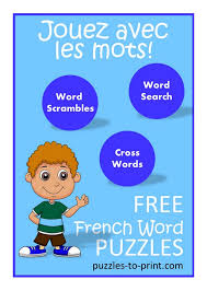 If you need to give a lesson to your kids about washing free printable usa word search activity to share with your students at school. French Word Puzzles Puzzles To Print