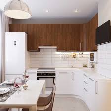 дизайн кухни фото 9 кв метров фото в современном стиле Dizajn Malenkoj Kuhni Sochetanie Belogo I Korichnevogo Cvetov Small Kitchen Design The Combination Of White And Brown Nebolshie Kuhni Dizajn Kuhni Interer