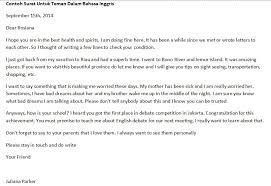 Friendly letter (surat untuk sahabat atau teman). 20 Contoh Surat Pribadi Dalam Bahasa Inggris Dan Terjemahan