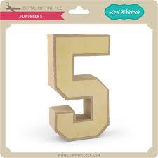 Download 3 D Number 5 Number 5 Numbers Svg Shop