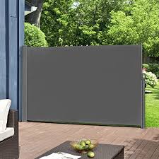 Seitenmarkise windschutz markise sichtschutz sonnenschutz wintergarten terrasse. Amazon De Vanvilla Doppel Seitenmarkise Eck Markise Sichtschutz Windschutz Sonnenschutz Anthrazit 120x600 Cm