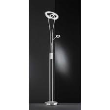 Lampadaire 2 Lampes Led Wofi Vitro Nickel Mat Acier Lampadaires