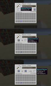 Example showing a repair of two diamond pickaxes. Tool Repair Changes News Minecraft Forum