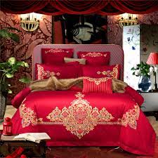 Check spelling or type a new query. Cotton Chinese Wedding Red Bedding Set Asian Bedding With Embroidery Flowers Red Color Duvet Cover Sets 6 Pieces Queen King Bedding Sets Aliexpress