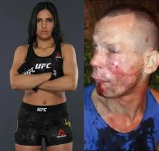 One lady fighting in tonight's UFC event is Polyana Viana. A few years  back, she was waiting for an uber when a man approached and tried to steal  her phone. She put