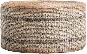 Best collection of moroccan ottoman pouf , leather pouf ottoman , moroccan pouf and moroccan pillows cover , we have wonderful poufs and pillows that suit to put in the living room or bedroom. Amazon Com Creative Co Op Brown Striped Round Water Hyacinth Seagrass Ottoman Table Pouf Home Kitchen Ottoman Table Creative Co Op Wicker Ottoman