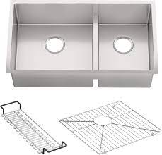 Get it as soon as tue, jul 13. Kohler K 5284 Na Strive Undermount Large Medium Double Bowl Kitchen Sink 32 Inch X 18 5 16 Inch Stainless Steel Buy Online In Cayman Islands At Cayman Desertcart Com Productid 28402015