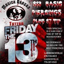 Friday The 13th Magick Dragon Tattoo Lawrenceville Ga Facebook