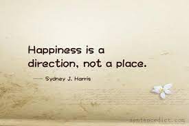 Good Sentence Appreciation Happiness Is A Direction Not A Place