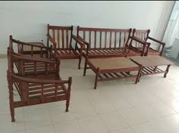 Be the first to review this product item no: Wooden Sofa Set No Cushions Furniture Sofas On Carousell