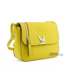 ДАМСКИ ЧАНТИ ЗА ПРЕЗ РАМО: Малка дамска чанта за през рамо класически  дизайн и форма жълта