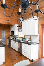 painted beadboard & stained barstools