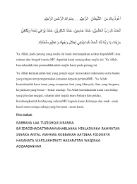 Doa tersebut dibaca sejak bulan rajab. Doa Makan Majlis Jamuan