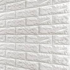 Ft.) this distressed neutral brick peel and stick this distressed neutral brick peel and stick wallpaper from nextwall is a versatile, classic pattern making it easy to achieve an urban or farmhouse look. 3d Brick Wallpaper Self Adhesive Wall Panels Pack Of 10 Wall Decoration Stone Effect Wallpaper Waterproof Wall Sticker For Living Room Bathroom Balcony Kitchen 77 X 70 Cm White Amazon De Diy Tools
