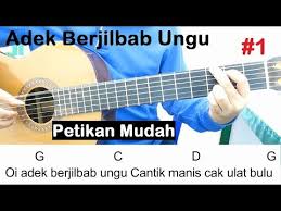 (intro) g c d g em am d g g c oh abang tahukah yang adek rasakan d g pertemuan kita yang tlah lama dirindukan em am di kala malam adek selalu terbayang d g senyuman wajahmu ingin cepat ku pandang g c adek mengerti abang disana bekerja d g mencari modal untuk pernikahan kita em am karna lamanya cinta kita bercerita d g semoga di permudah allah maha kuasa g c di setiap doa adek selalu harapkan d g. Petikan 1 Adek Berjilbab Ungu Belajar Gitar Untuk Pemula Youtube