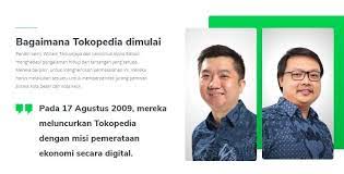 Kao što smo ranije objasnili, on je osoba koja također ima ulogu koja nije manje bitna za osnivanje tokopedije. William Tanuwijaya Dan Leontinus Alpha Edison